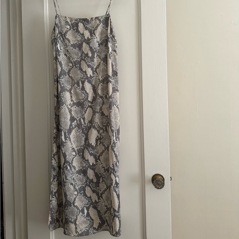 Snake skin midi slip dress, H&M- never been worn!